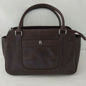 Etienne Aigner Oxblood Handbag Purse Clutch Bag Sa